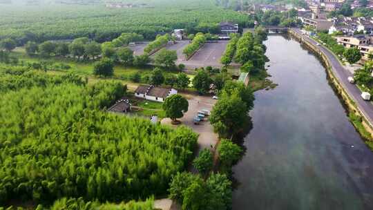 杭州余杭风光双溪漂流景区