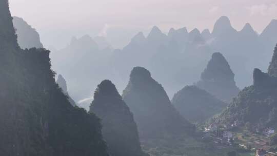 桂林山水漓江晨曦