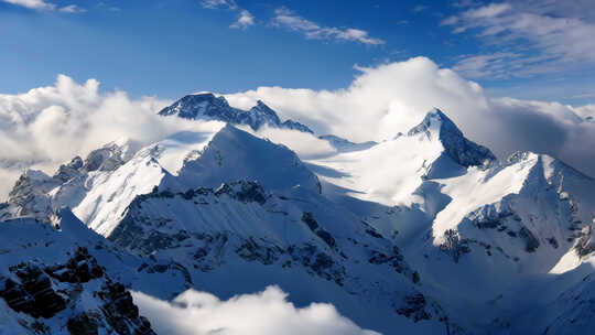 雪山云雾风光延时