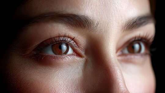 女性眼睛特写镜头展现迷人眼神
