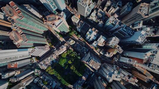 繁华香港航拍空镜