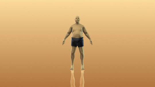 男人减肥3D动画