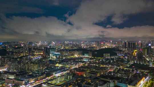 深圳城市夜景航拍延时