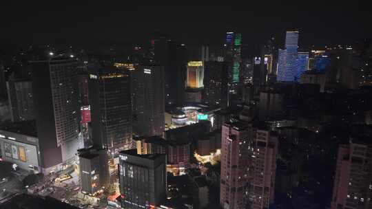 4K飞行素材-重庆观音桥夜景