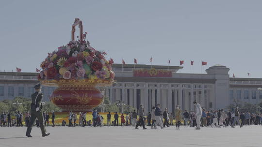 天安门红旗 大气北京 国庆