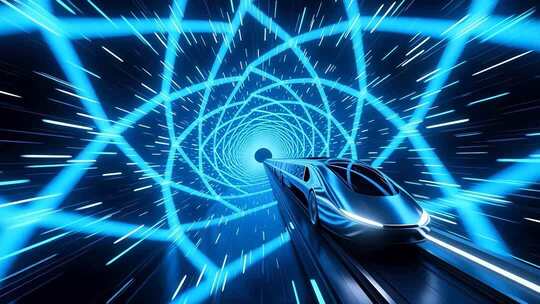 超级高铁隧道穿梭4K