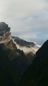 山脉，山峰，尼泊尔，高地