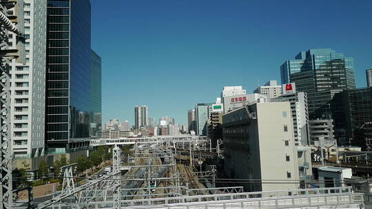 日本新宿新干线窗外景色