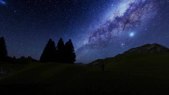 夜晚美丽的星空