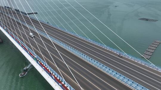 航拍文昌海文大桥视频素材模板下载