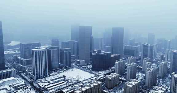 济南高新区雪景