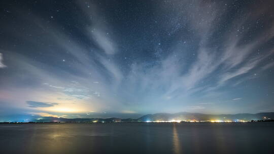 【延时】大理洱海星空夜景