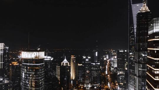 上海陆家嘴写字楼夜景