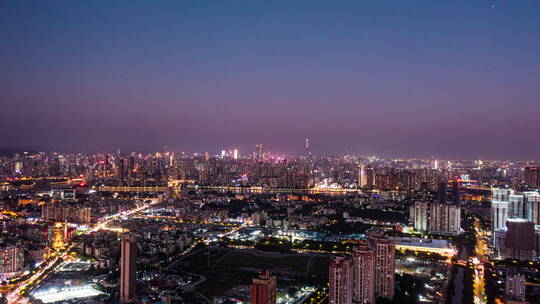 广州荔湾花地湾夜景延时视频素材模板下载