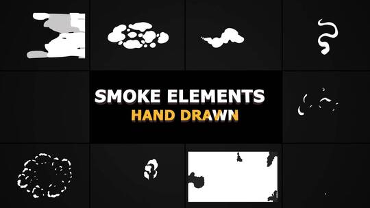 动态简单烟雾效果动画展示AE模板