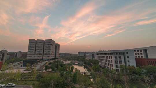 中国地质大学（武汉）未来城校区日落延时