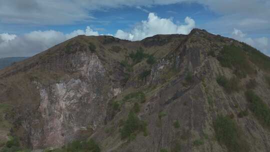 HDR印尼巴厘岛巴图尔火山航拍自然风光