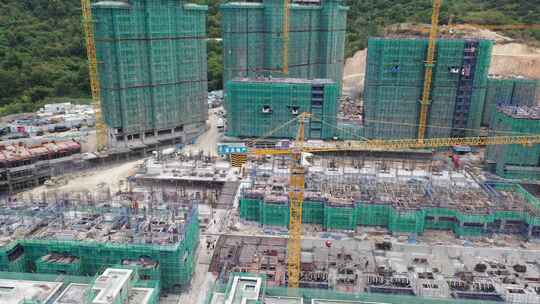 房地产建筑工地俯瞰