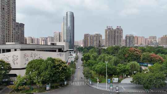 航拍四川眉山风光眉山大景