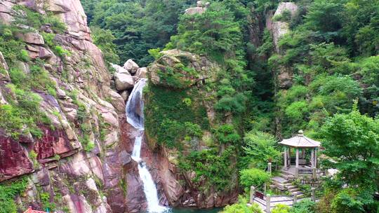 青岛-崂山-山林-北九水-山泉-瀑布航拍