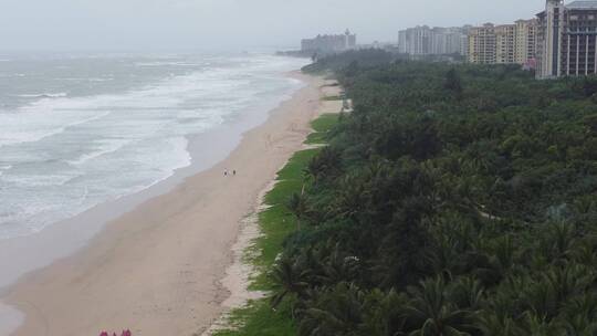 航拍海南沙滩美景