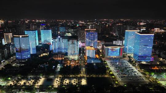 广东汕头时代广场万象城苏宁广场夜景