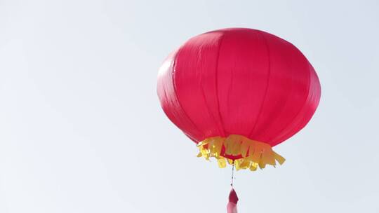 天空中开业庆典的红色气球1视频素材模板下载