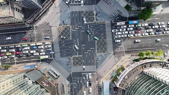 四川成都一环城市交通航拍