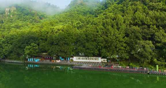 杭州桐庐富春江严子陵钓台景区云海航拍