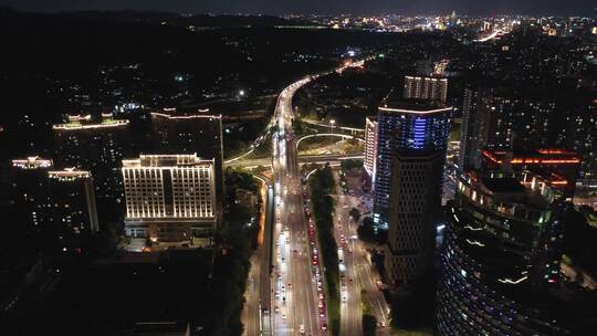 最全杭州车流夜景视频素材模板下载