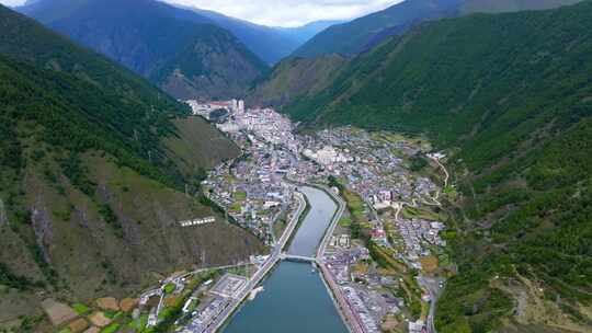 四川甘孜九龙县航拍