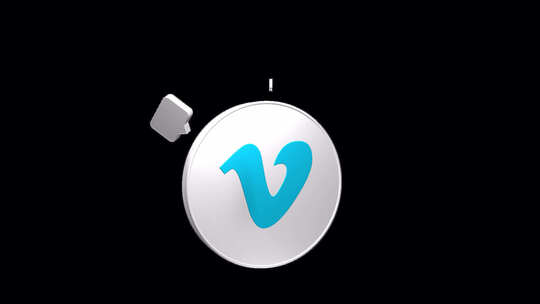 Vimeo现代3D圆形图标视频素材模板下载