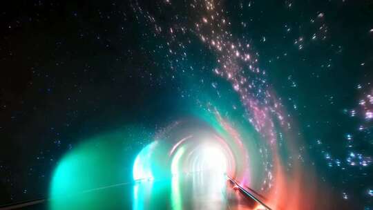 宇宙粒子隧道特效画面
