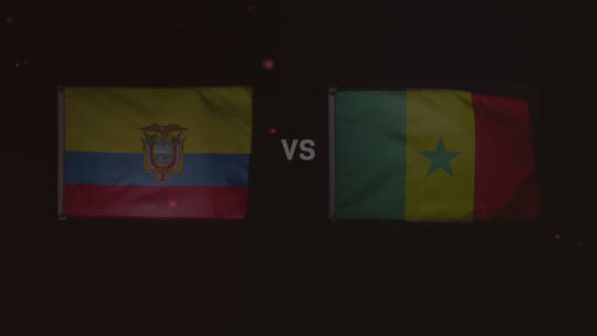 卡塔尔足球世界杯厄瓜多尔队对战塞内加尔队视频素材模板下载