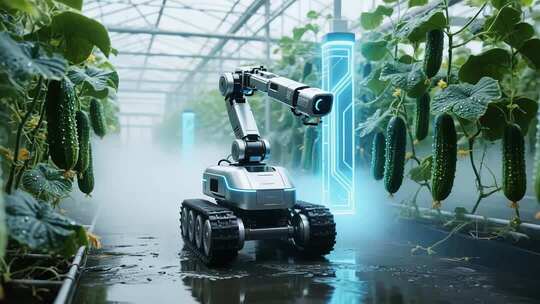 温室大棚内的农业机器人