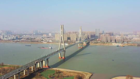 安庆长江大桥安庆市航拍地标宣传片