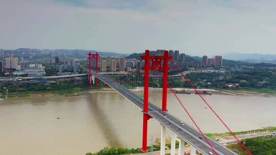 4k重庆市寸滩大桥 寸滩长江大桥视频素材模板下载
