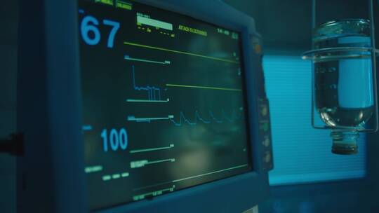 医院手术的监视器视频素材模板下载