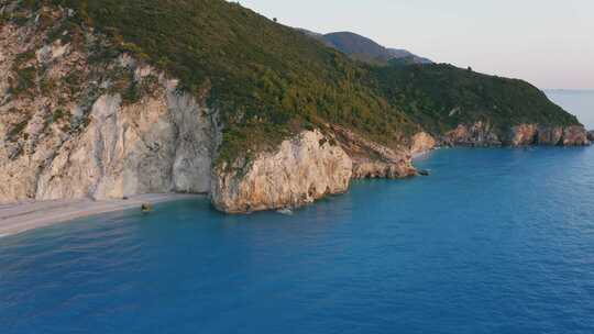 海岸，海滨，天线，海岸线