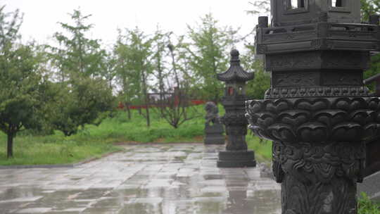 雨天屋檐下雨雨水惊蛰禅意古风清明大暑