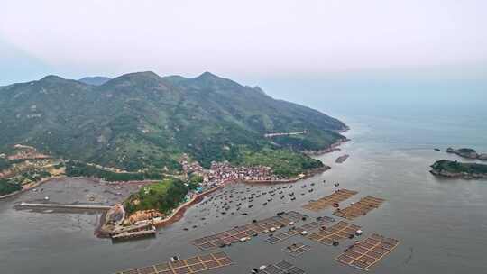 大海航拍 福建霞浦 嵛山岛天湖 岛屿森林