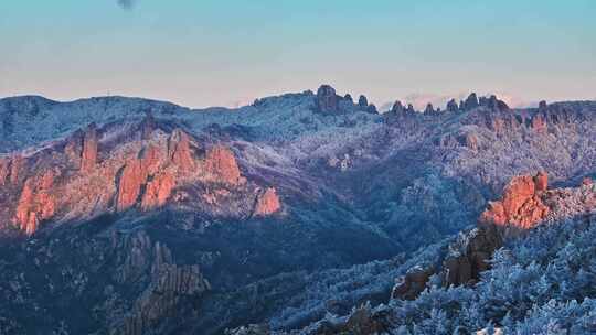 青岛崂山雪景崂山雾凇