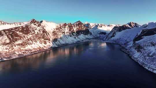 4k航拍挪威塞尼亚岛最美自然风光景色