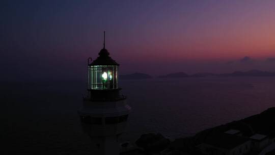 灯塔 夕阳灯塔 海洋 灯塔指引视频素材模板下载