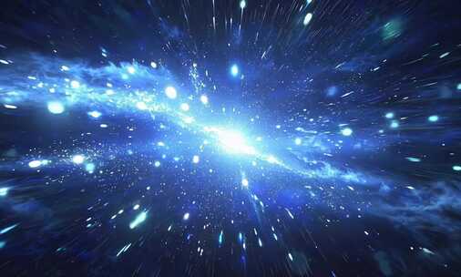 蓝色星空粒子光效背景