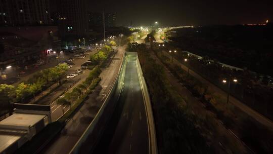 疫情下洛阳城市交通夜景