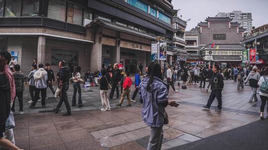 深圳东门老街步行街人群【8K延时】