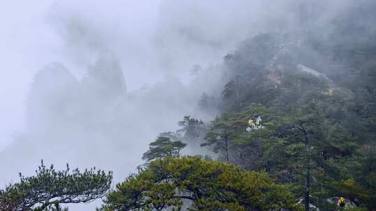 安徽黄山景区云雾延时拍摄