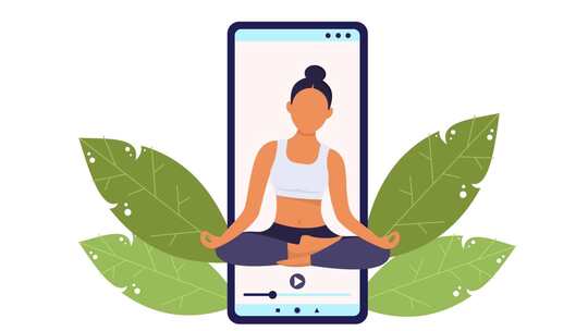 手机app动画瑜伽冥想课