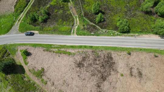 汽车道路树木乡村